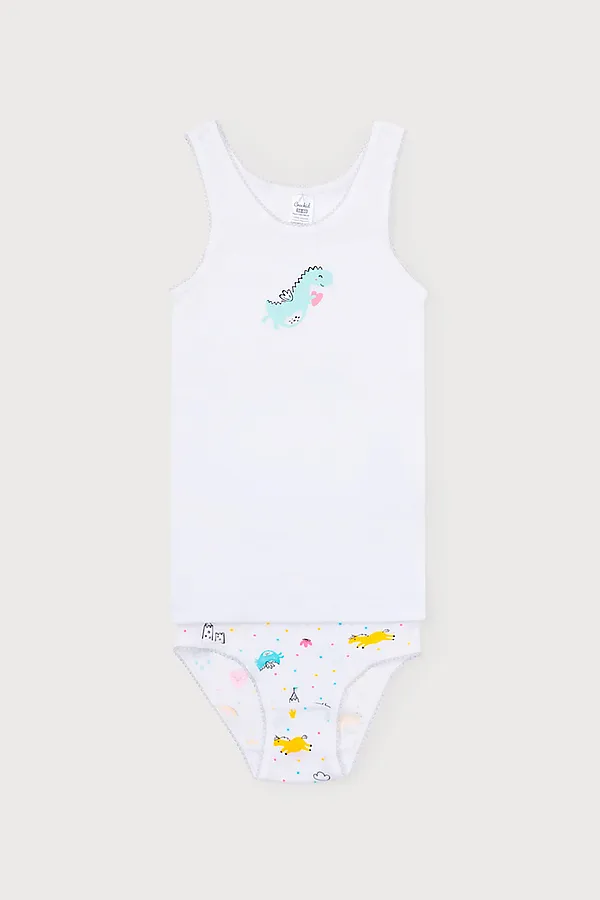 Комплект(Майка+Трусы) CROCKID SALE, белый - фото 1