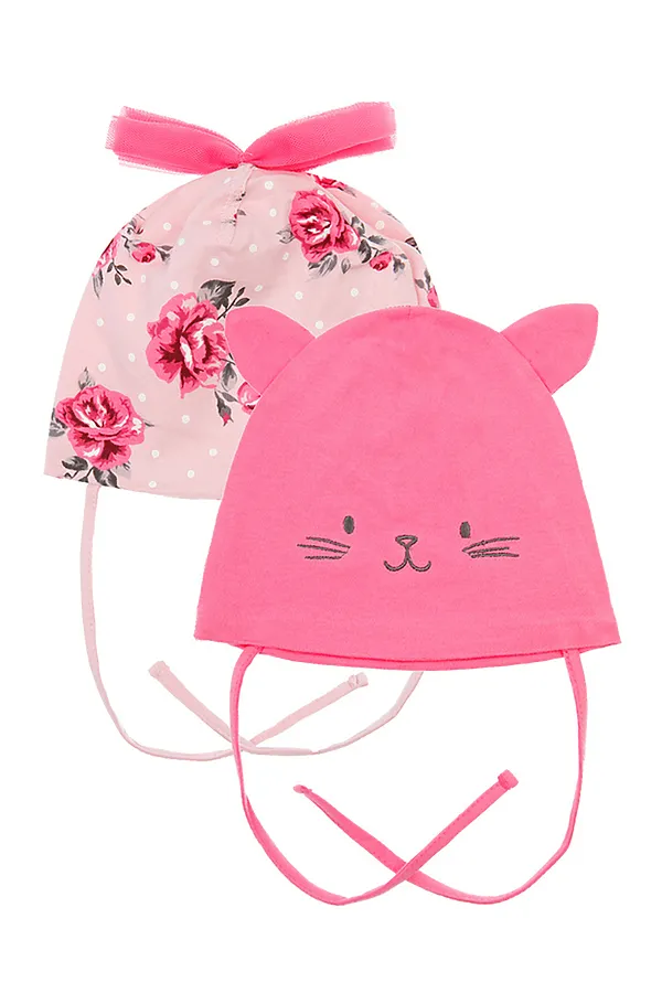 Шапка 2 шт. PLAYTODAY, светло-розовый - фото 1