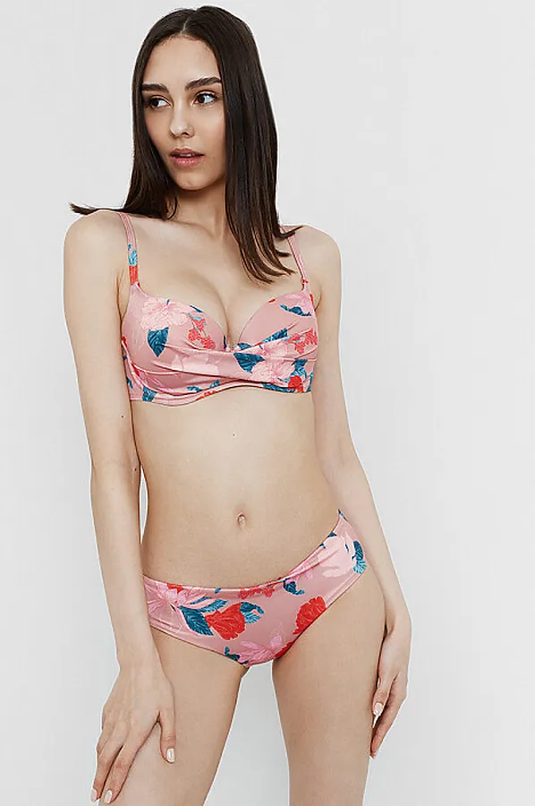 Бюстгалтер купальный MARK FORMELLE, цветы на бежевом - фото 1