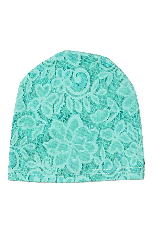 Шапка "Кружева-малышка" ДЕТСКИЙ ТРИКОТАЖ 37, ментол - фото 1