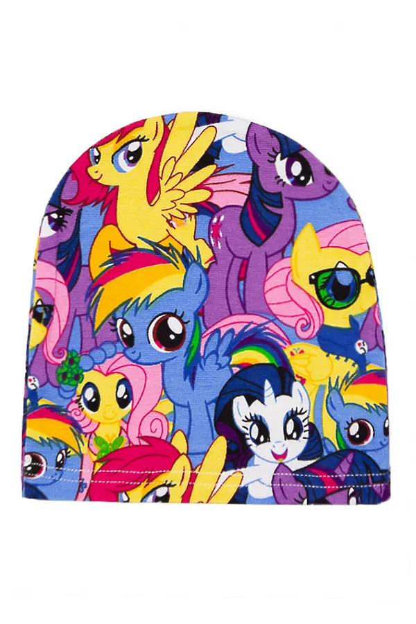 Шапка "Пони-малышка" ДЕТСКИЙ ТРИКОТАЖ 37, голубой - фото 1