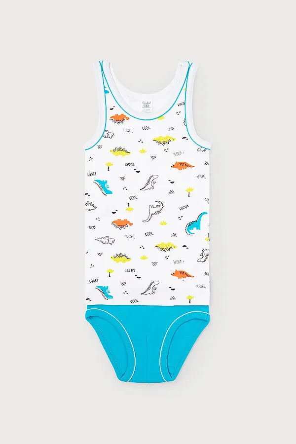Комплект (Майка+Трусы) CROCKID SALE, динозаврики - фото 1