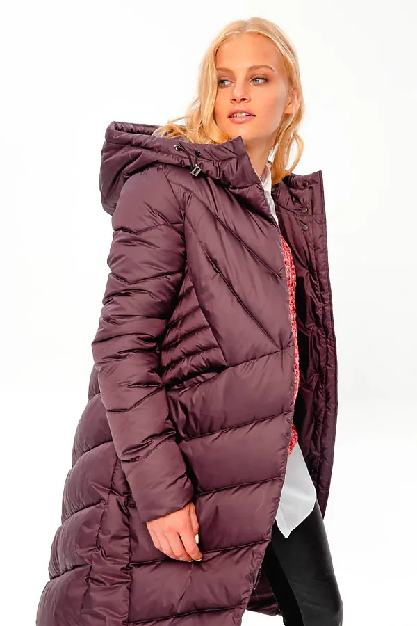Пуховик HOOPS, темно-пурпурный - фото 1