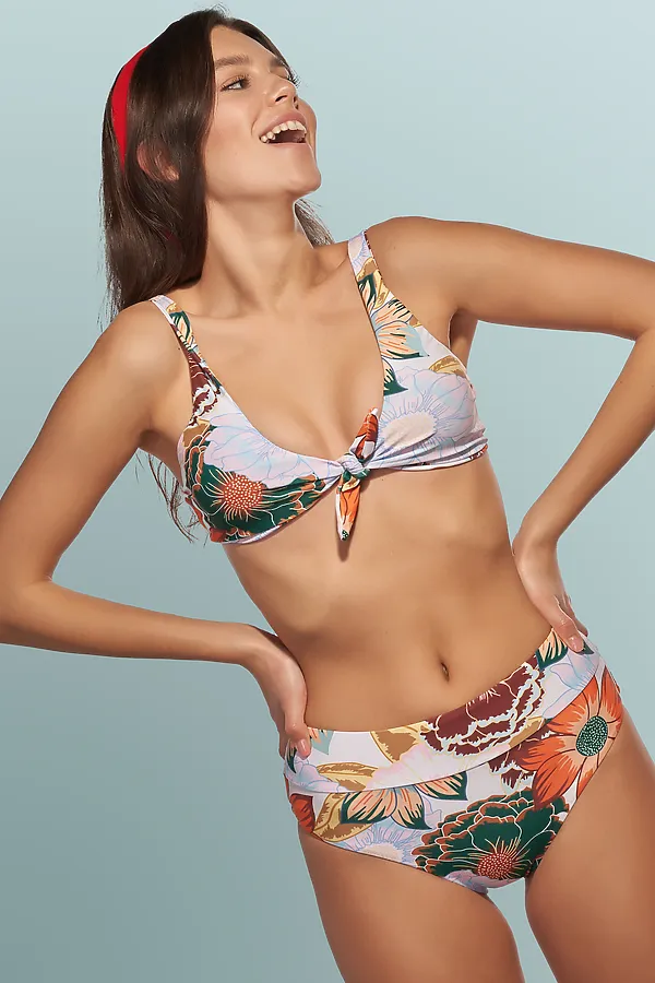 Купальник "Аделина" Nothing Shop, оранжевый, горчичный, темно-зеленый - фото 1