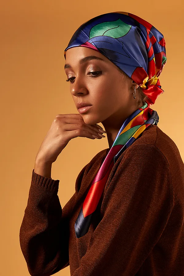 Платок "Фламенко, фламенко" Nothing Shop, светло-зеленый, желтый - фото 1