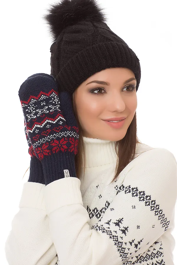 Варежки VAY, темно-синий - фото 1