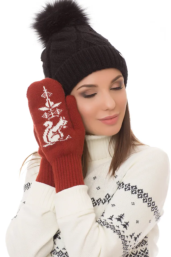 Варежки VAY, рыжий - фото 1