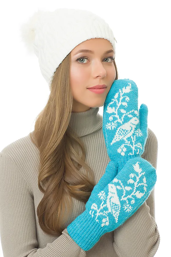 Варежки VAY, голубой - фото 1