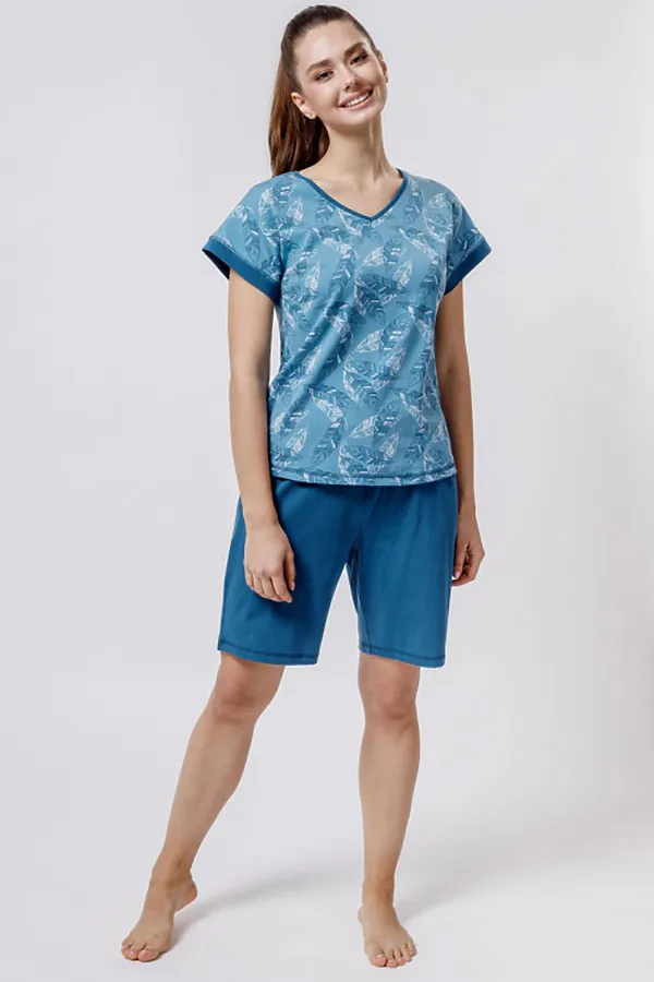 Костюм (футболка+шорты) OXOUNO, pen/petrol - фото 1