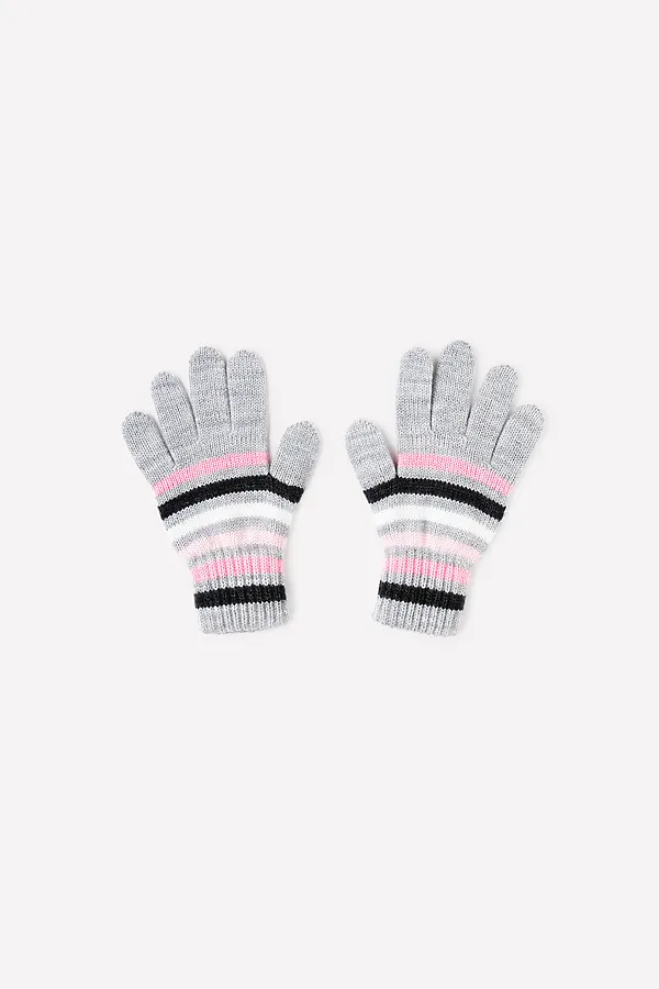 Перчатки  CROCKID SALE, св.серый меланж, светлая астра - фото 1