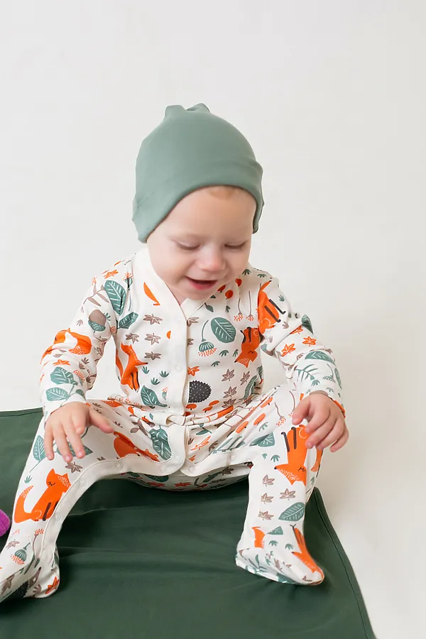 Комбнезон CROCKID SALE, осенняя пора на белой лилии - фото 1