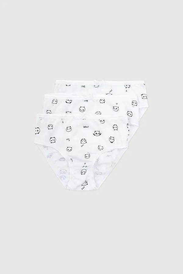Трусы 3 шт. CROCKID SALE, сонные панды на белом - фото 1