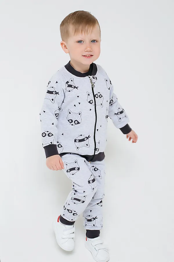 Брюки CROCKID SALE, серо-голуб.меланж, енот-бандит к294 - фото 1