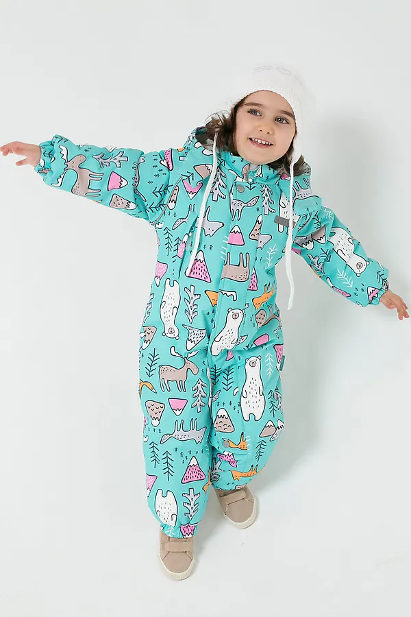 Комбинезон  CROCKID SALE, мятная конфета, мишки и друзья - фото 1