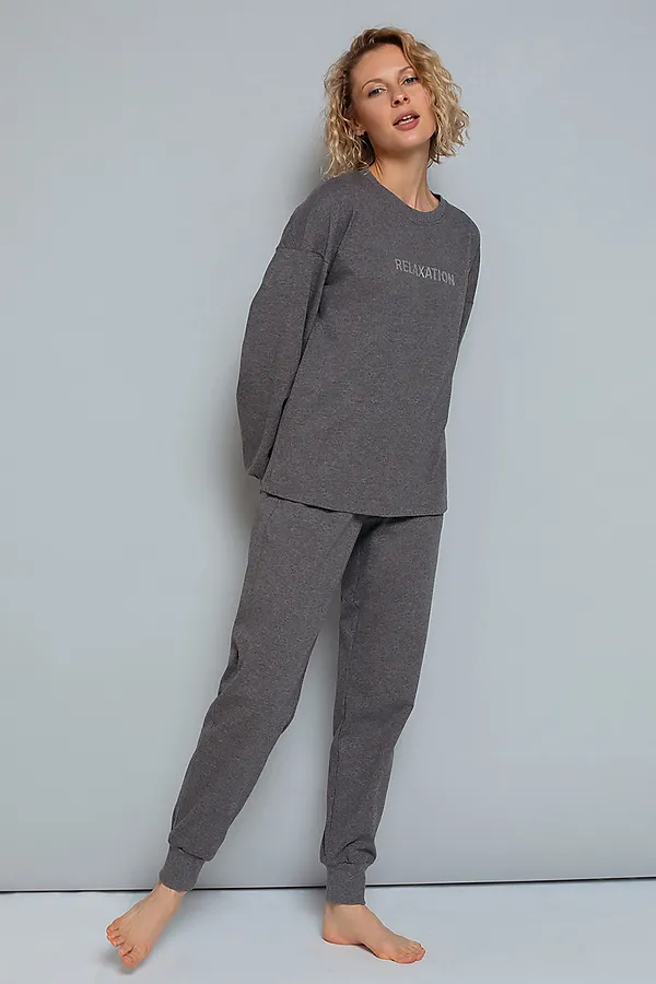 Комплект (Брюки+Джемпер) CROCKID SALE, серый меланж - фото 1