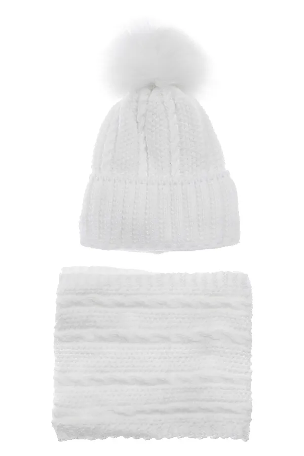 Комплект (Шапка+Снуд) PLAYTODAY, светло-серый - фото 1