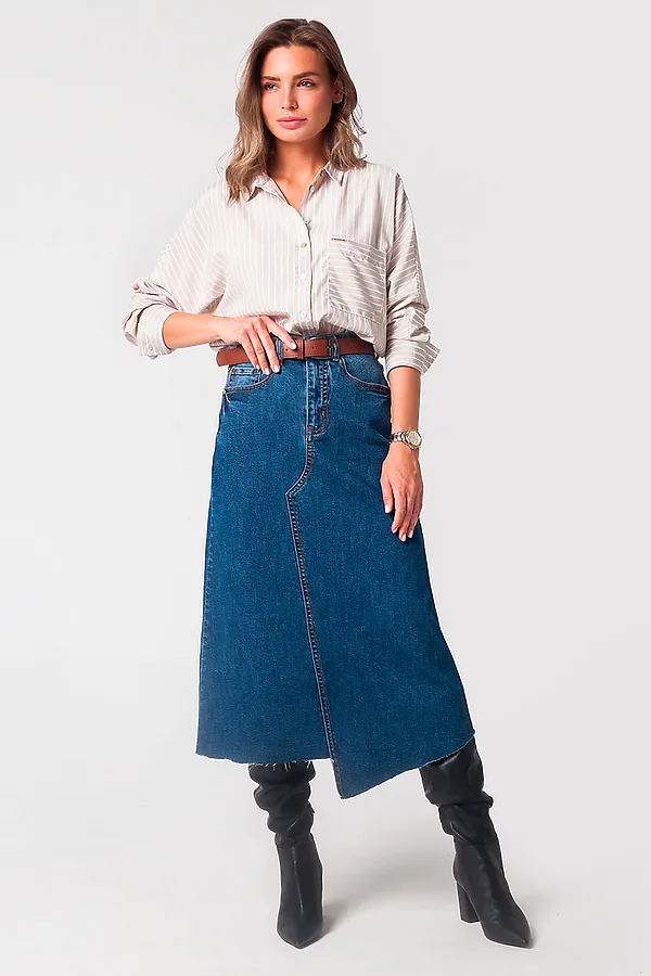 Юбка VILATTE, темно-синий - фото 1