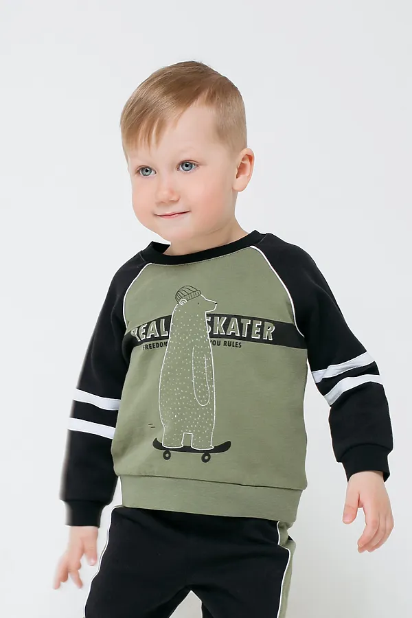 Джемпер  CROCKID SALE, темно-оливковый к302 - фото 1