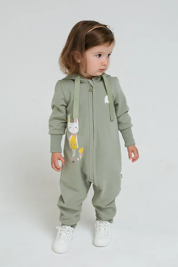 Комбинезон  CROCKID, оливковый хаки к297 - фото 1