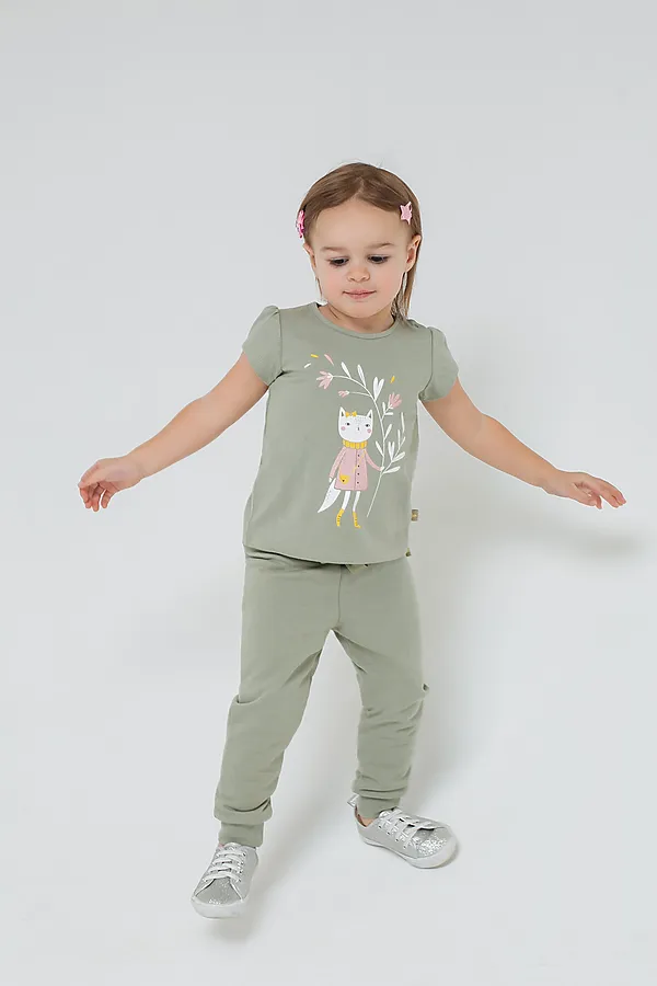 Футболка  CROCKID SALE, оливковый хаки к297 - фото 1