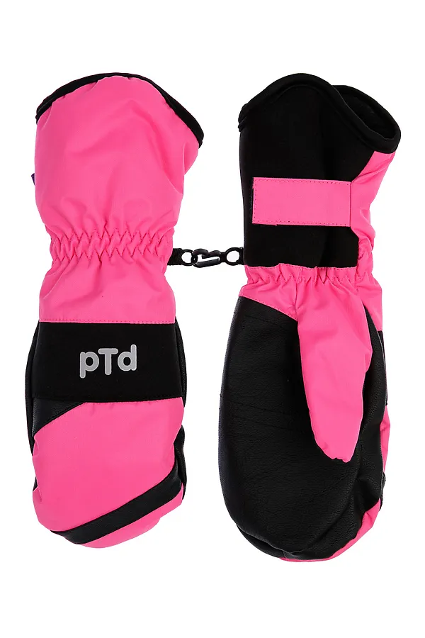 Варежки PLAYTODAY, черный, розовый - фото 1