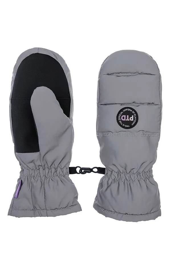 Варежки PLAYTODAY, черный, серебристый - фото 1