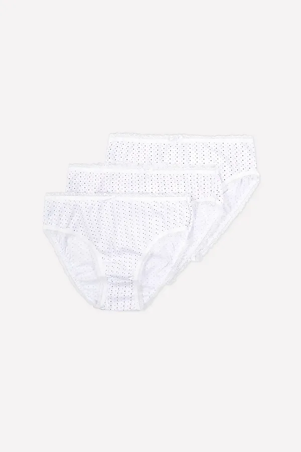 Трусы 3 шт. CROCKID SALE, разноцветная крапинка на белом - фото 1