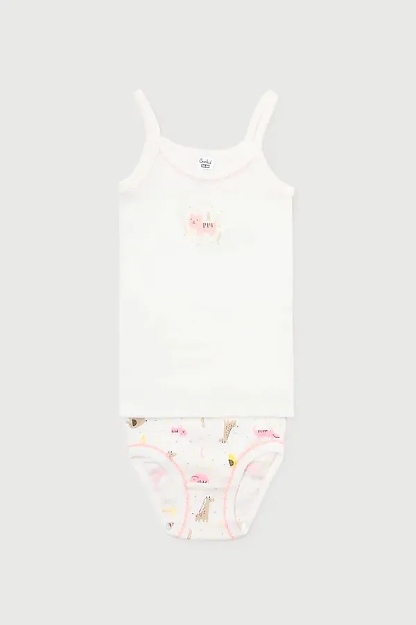 Комплект (Майка+Трусы) CROCKID, сахар,звери алфавит комплект - фото 1