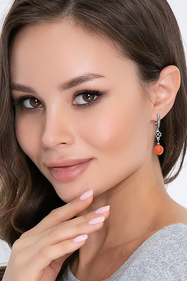 Серьги BELLOVERA, оранжевый - фото 1