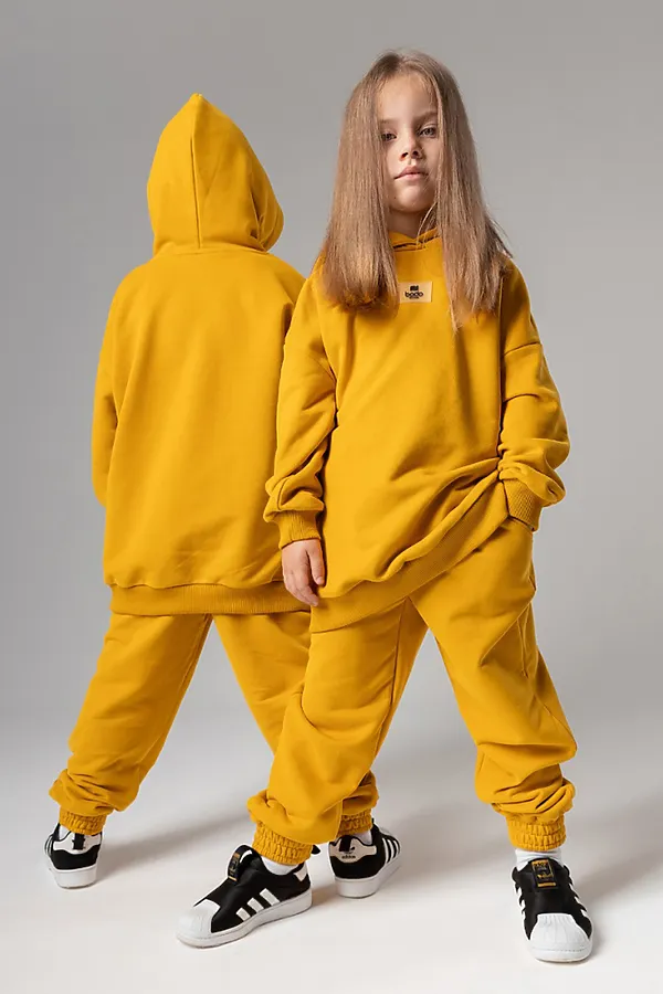 Костюм (Толстовка+Брюки) BODO, горчичный - фото 1