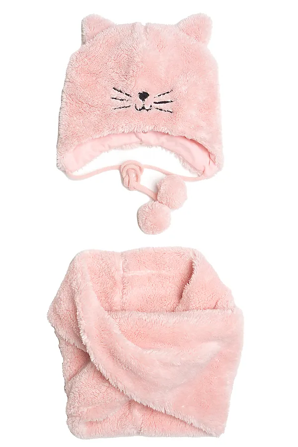 Комплект (Шапка+Снуд) PLAYTODAY, светло-розовый - фото 1