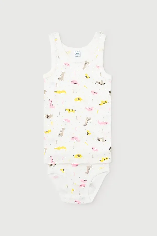 Комплект (майка+трусы) CROCKID SALE, звери алфавит на сахаре - фото 1