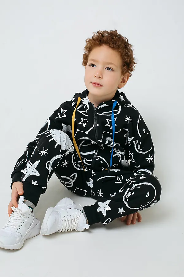 Толстовка CROCKID SALE, черный, космос к314 - фото 1