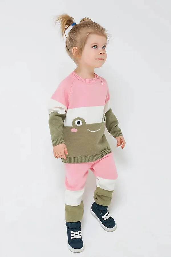 Костюм (джемпер+брюки) CROCKID SALE, светло-розовый,светлая полынь - фото 1
