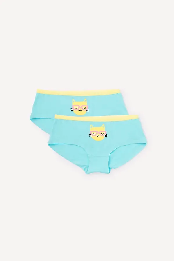 Трусы 2шт CROCKID SALE, мятная конфета(кошка) - фото 1