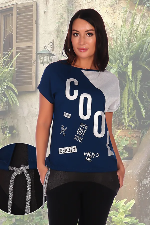 Туника 6306 НАТАЛИ, индиго - фото 1