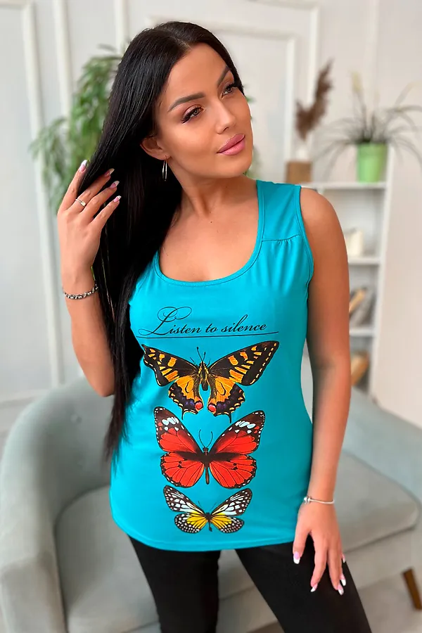 Майка 1927 НАТАЛИ, бирюза - фото 1