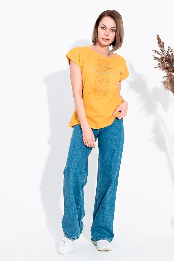 Футболка 24355 НАТАЛИ, горчица - фото 1