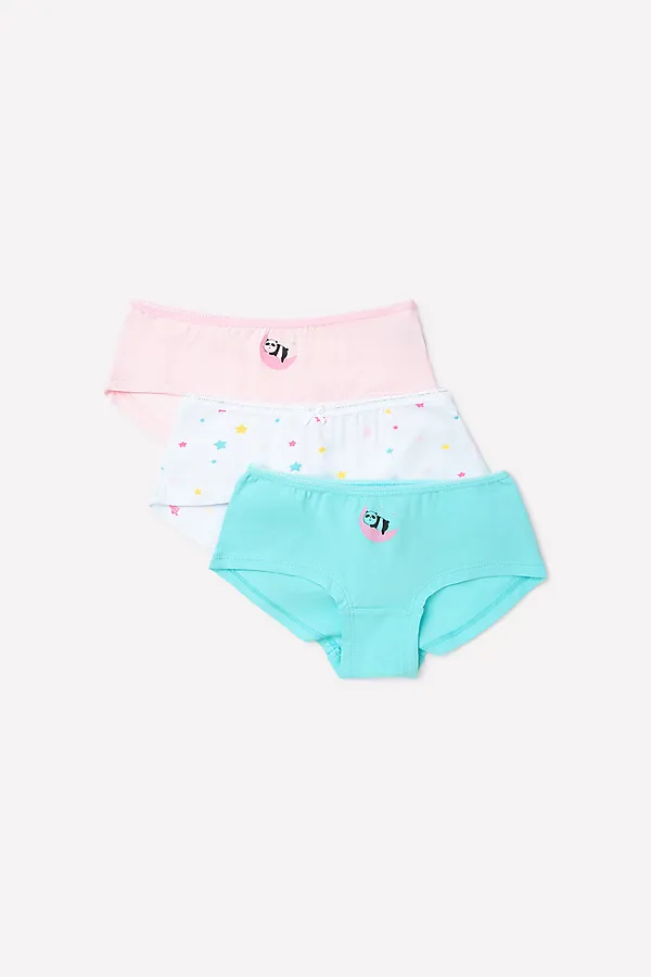 Трусы 3 шт. CROCKID SALE, неж.розовый, аквамарин, белый, звездопад - фото 1