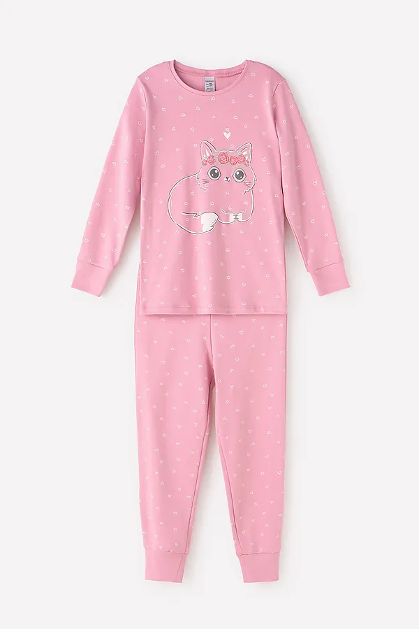 Пижама CROCKID, сердечки на розовом зефире - фото 1