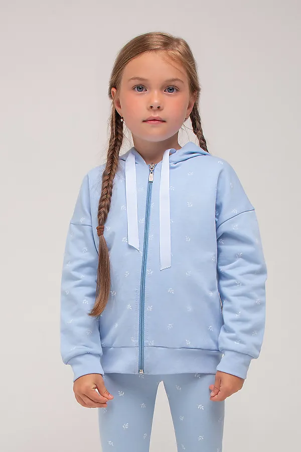 Куртка  CROCKID SALE, небесно-голубой, веточки к1282 - фото 1