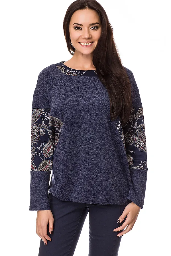 Блузка FIFTYPATES, синий абстракция - фото 1