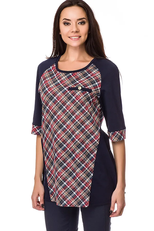 Туника FIFTYPATES, красный клетка - фото 1