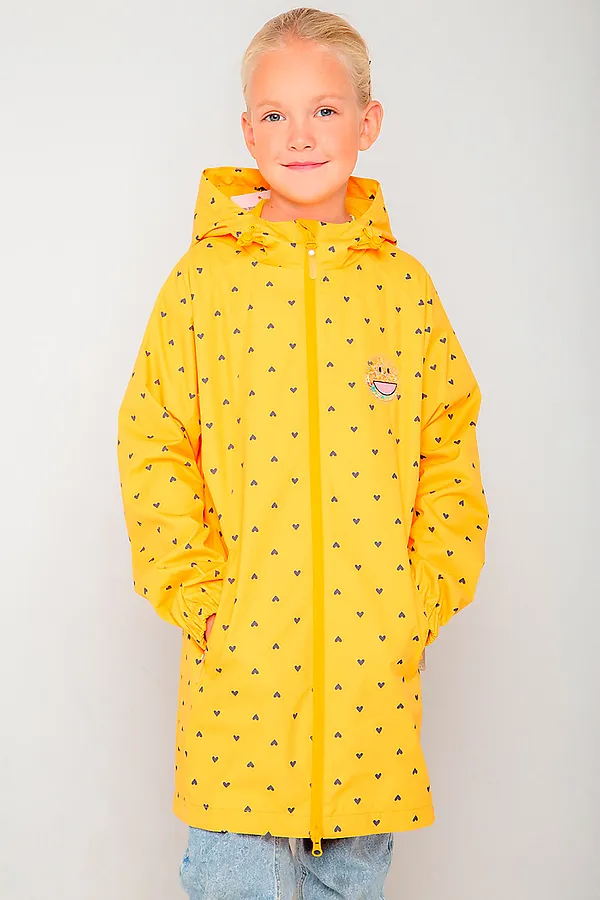 Плащ CROCKID SALE, желтый, маленькие сердечки - фото 1