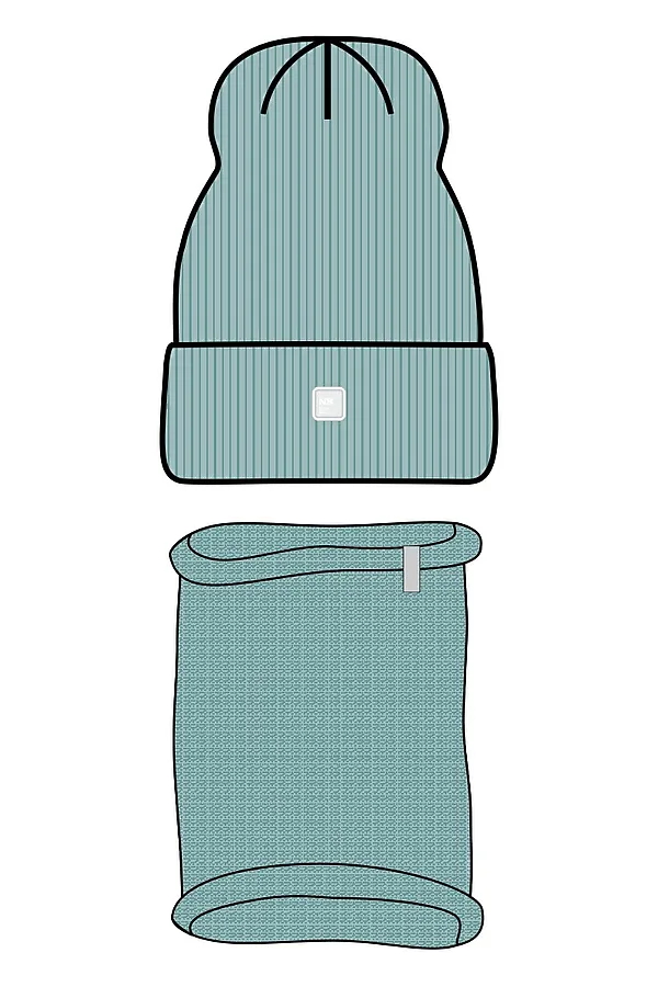 Комплект (Шапка+Снуд) NIKASTYLE, мятный - фото 1