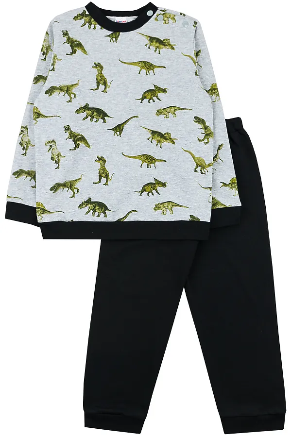 Комплект (Джемпер+Брюки) YOULALA, черный, серый - фото 1