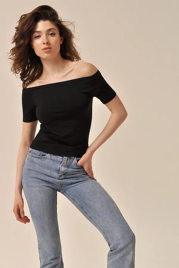 MY Футболка женская MA1018 T-SHIRT OFF-SHOULDER (1/50) (nero (черный) MY, nero (черный) - фото 1