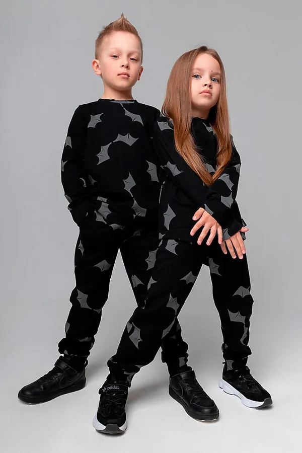 Костюм (Свитшот+Брюки) BODO, черный (серый) - фото 1