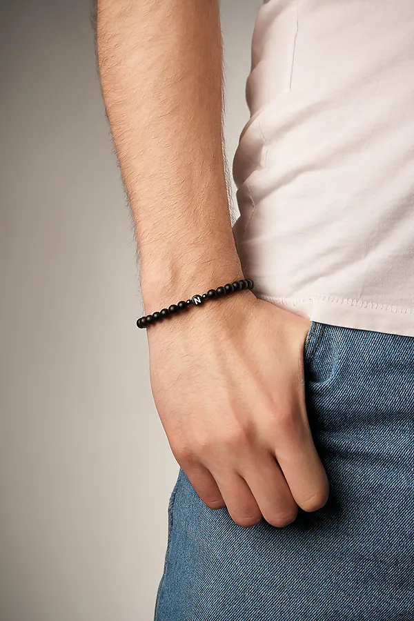 Браслет "Буквы Красного моря" КРАСНАЯ ЖАРА, темно-серый, серебристый - фото 1