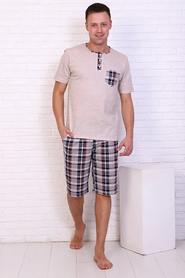 Костюм (футболка+шорты) СОФИЯ37, бежевый - фото 1